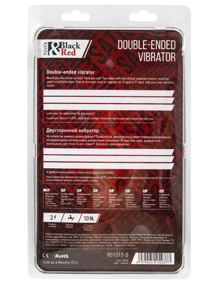 Вибратор ToyFa Black &amp; Red